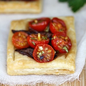 Cherry Tomato & Caramelised Onion Tartlettes